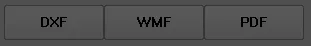 도면 내보내기 형식 버튼 세 개: DXF, WMF, PDF